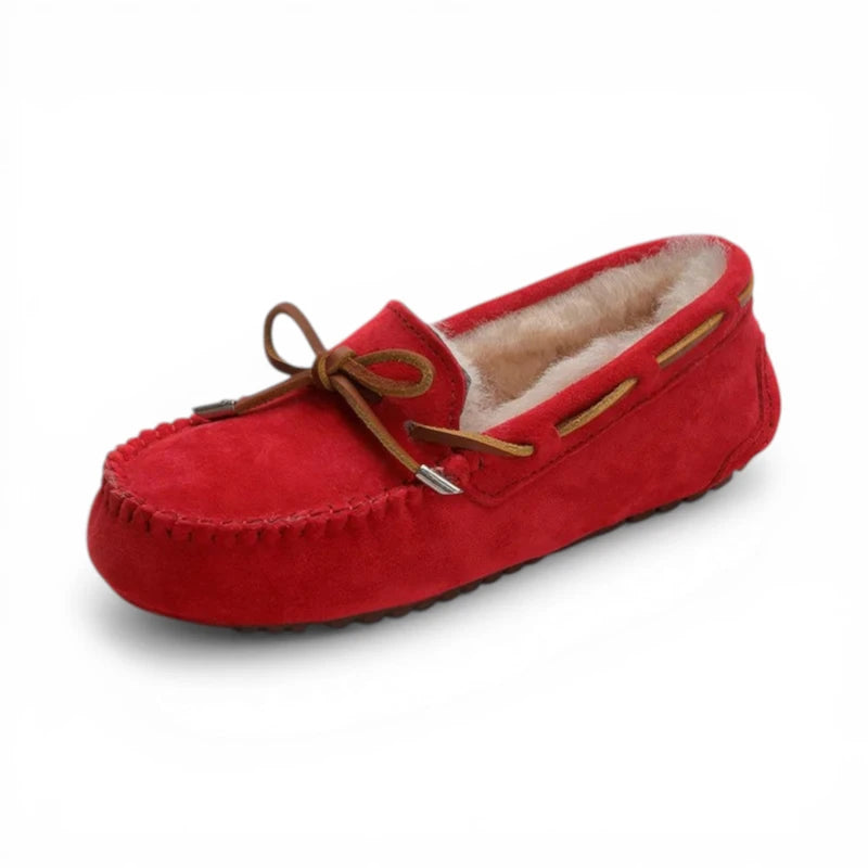 Mocassins Femme Vachette Laine Chaud