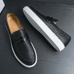 Mocassins Homme Cuir Tressé