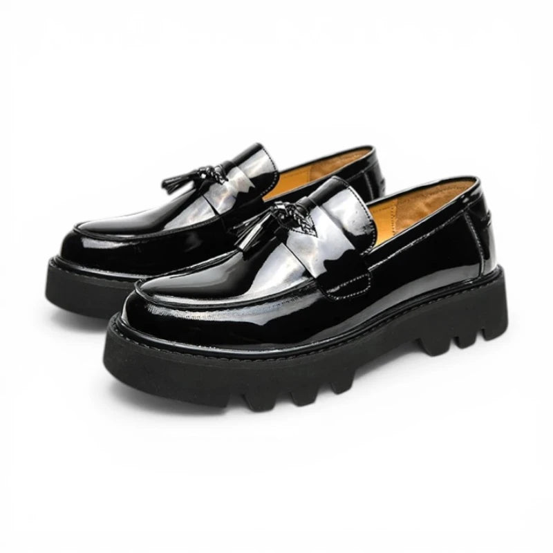 Mocassins Homme Cuir Verni Respirant