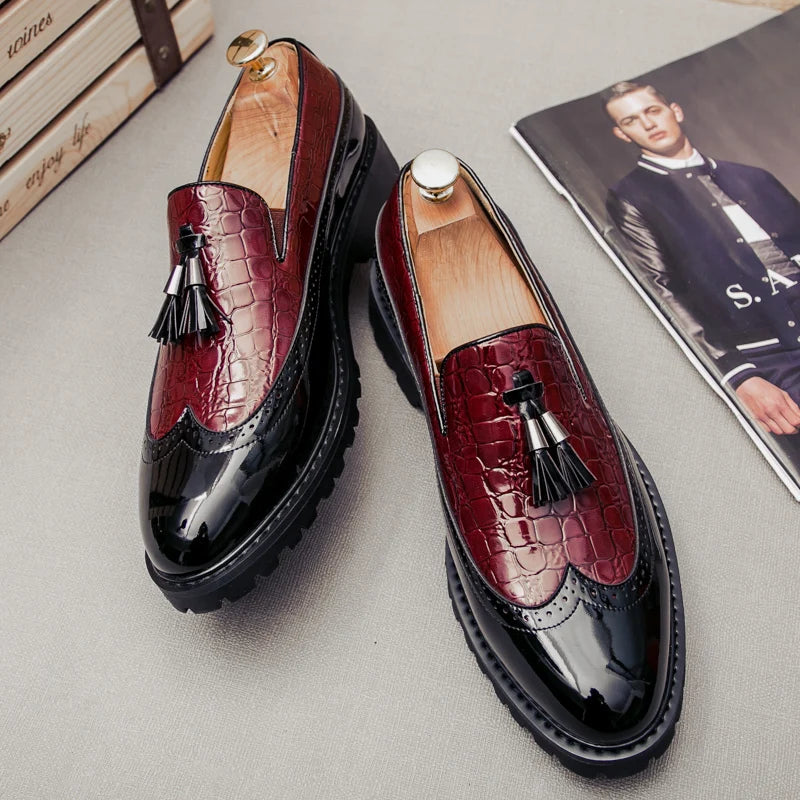 Mocassins Homme Cuir Croco