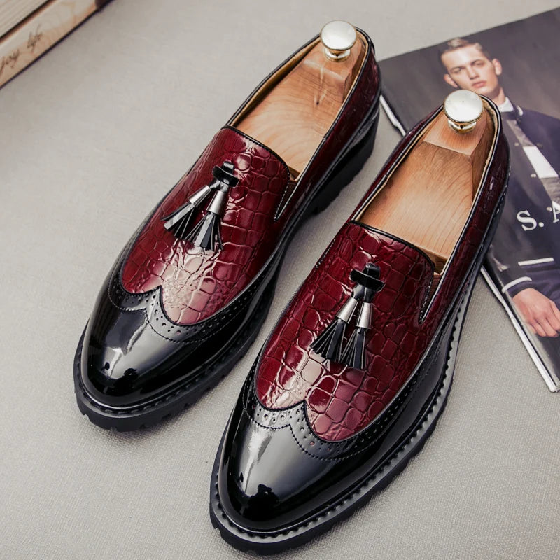 Mocassins Homme Cuir Croco