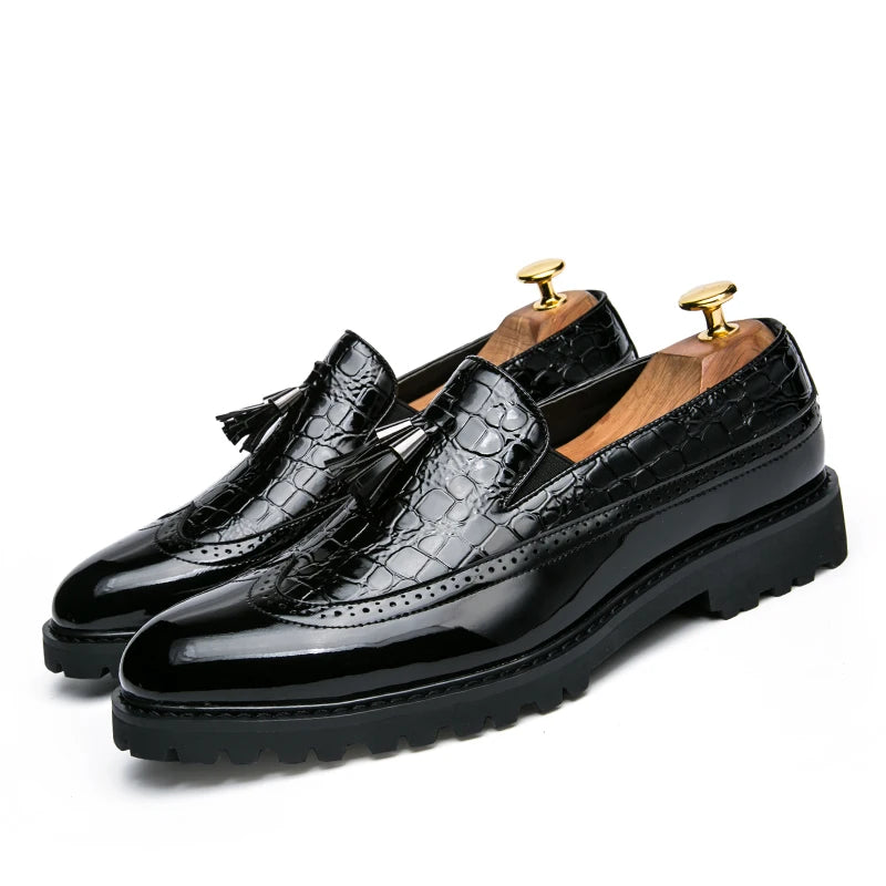 Mocassins Homme Cuir Croco