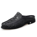 Mules Homme Cuir Croco Été