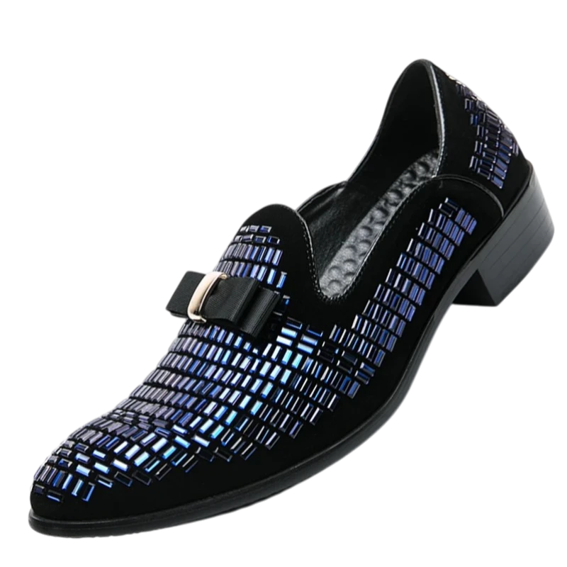 Mocassins Homme Strass Soirée Élégante