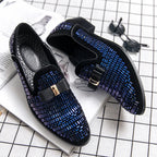Mocassins Homme Strass Soirée Élégante