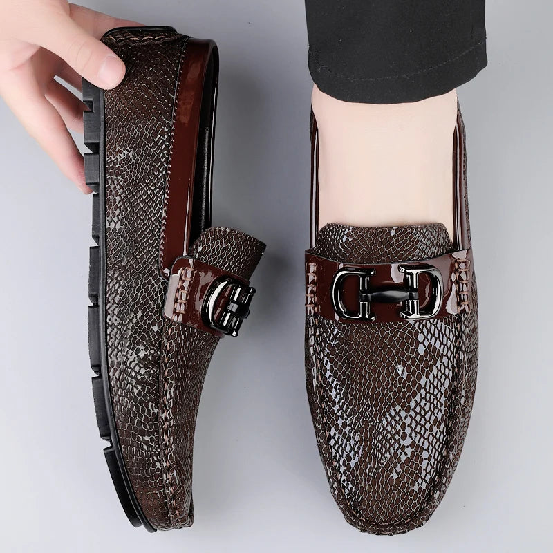 Mocassins Homme Cuir Respirant Driving