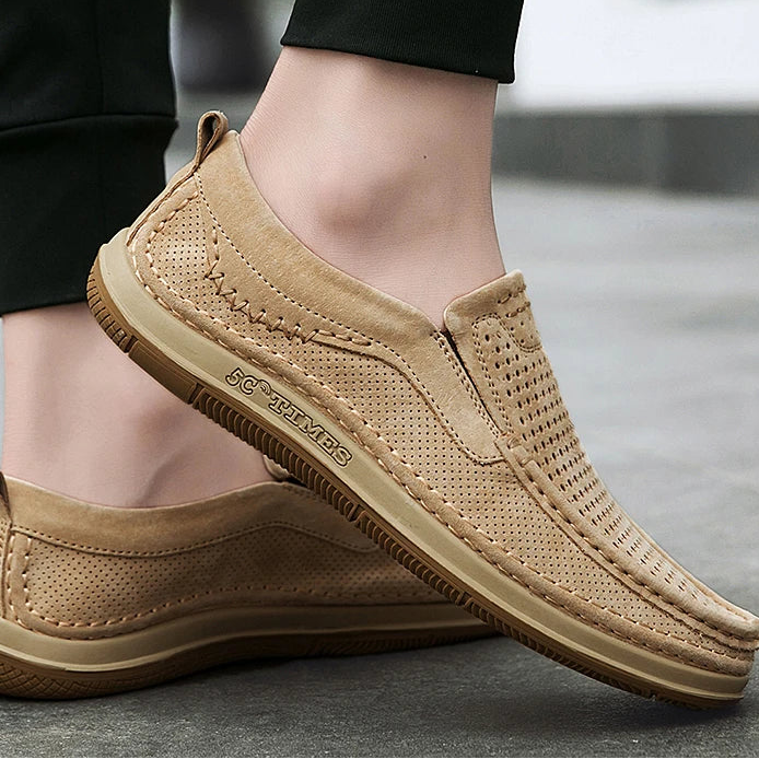 Mocassins Homme Cuir Souple Respirant