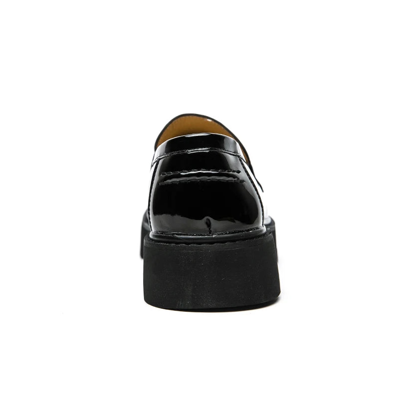 Mocassins Homme Cuir Verni Respirant