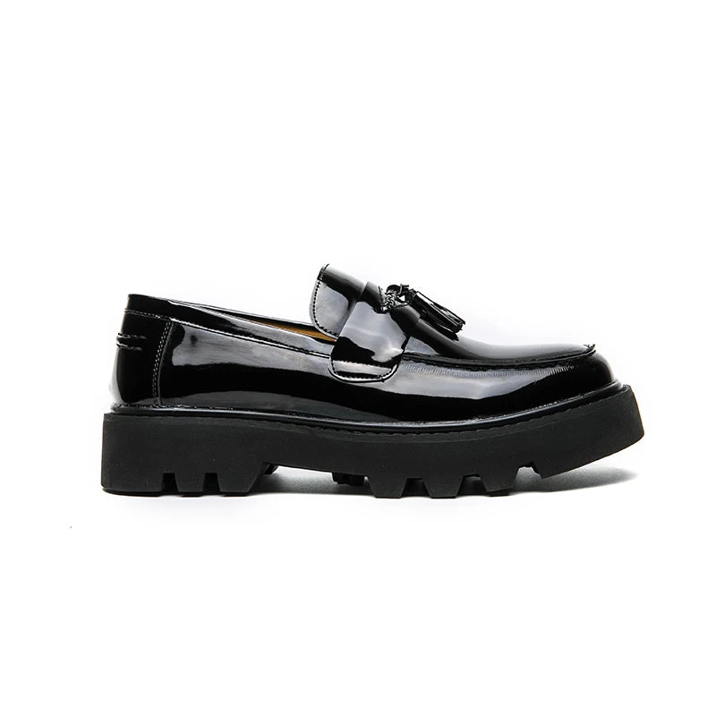 Mocassins Homme Cuir Verni Respirant