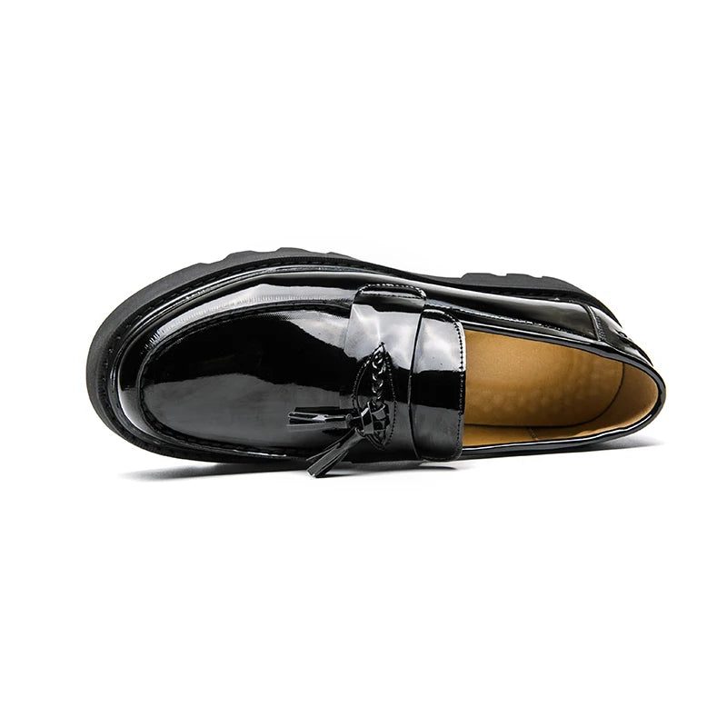Mocassins Homme Cuir Verni Respirant