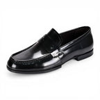 Mocassins Homme Cuir Verni Italien