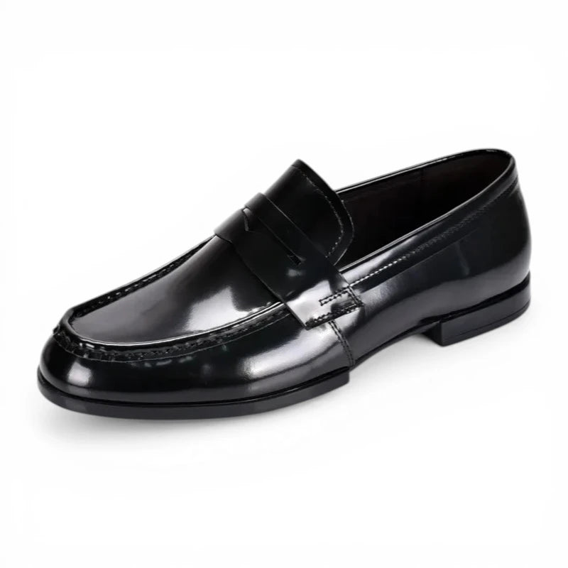 Mocassins Homme Cuir Verni Italien