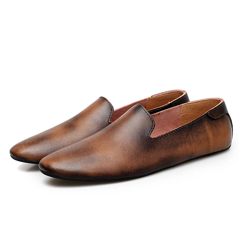 Mocassins Homme Cuir Slip-On Casual
