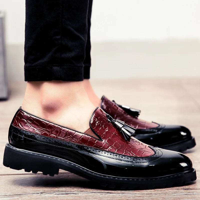 Mocassins Homme Cuir Croco