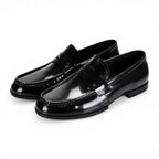 Mocassins Homme Cuir Verni Italien