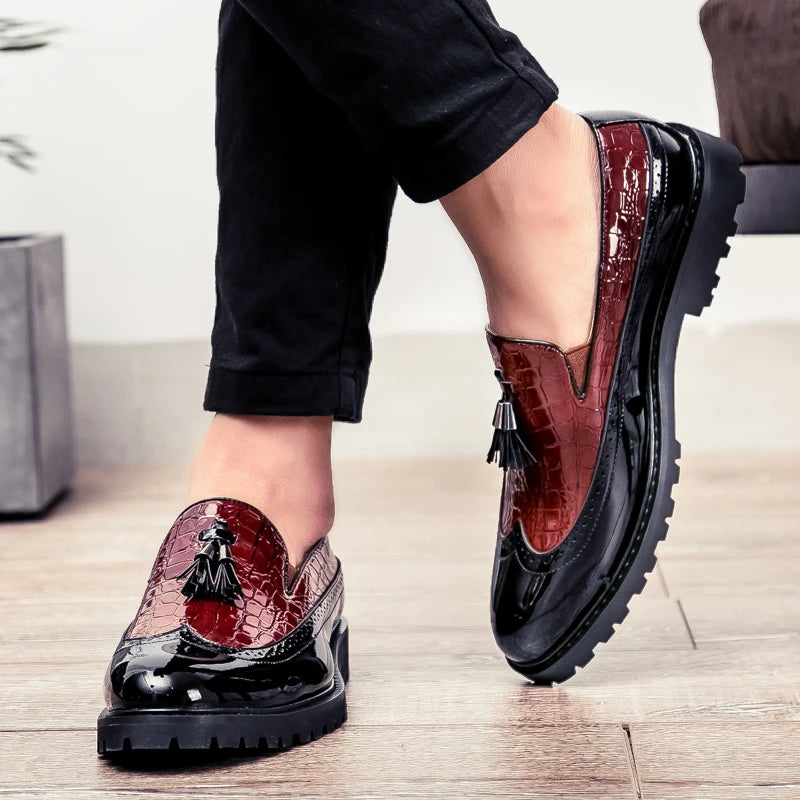 Mocassins Homme Cuir Croco