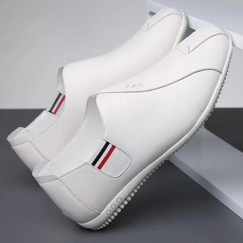 Mocassins Homme Cuir Blanc