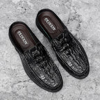 Mules Homme Cuir Croco Été