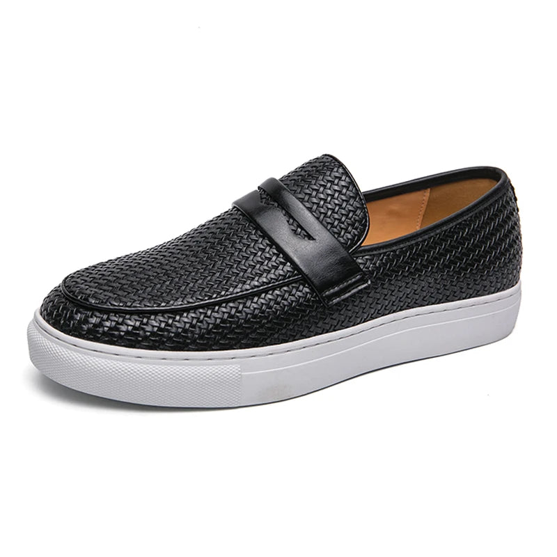Mocassins Homme Cuir Tressé