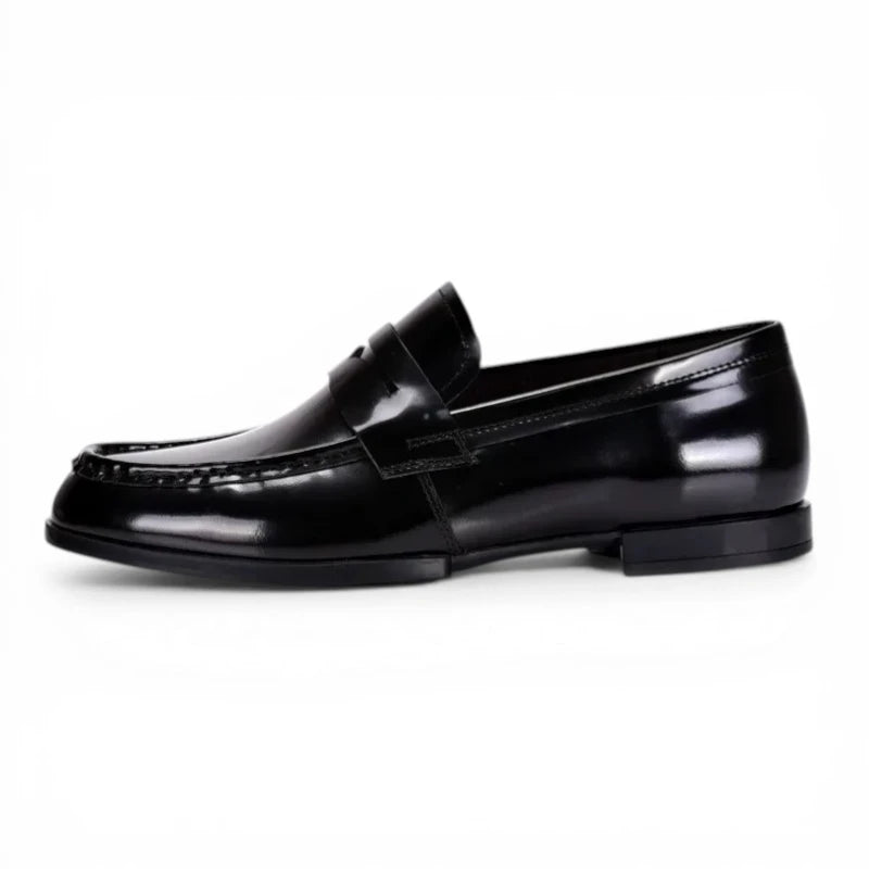 Mocassins Homme Cuir Verni Italien