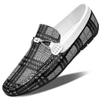Mocassins Carreaux Cuir Respirant Été