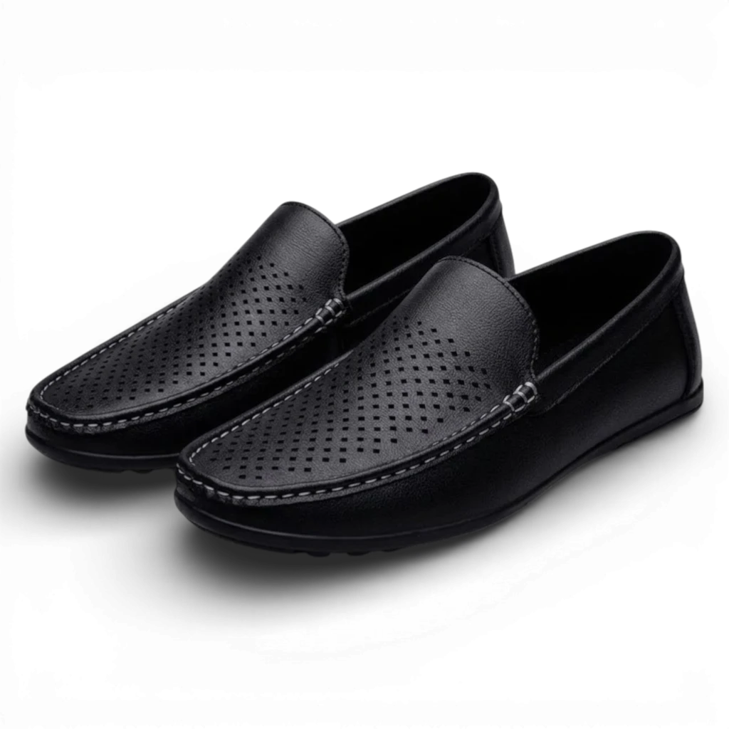 Mocassins Homme Cuir Aéré Été