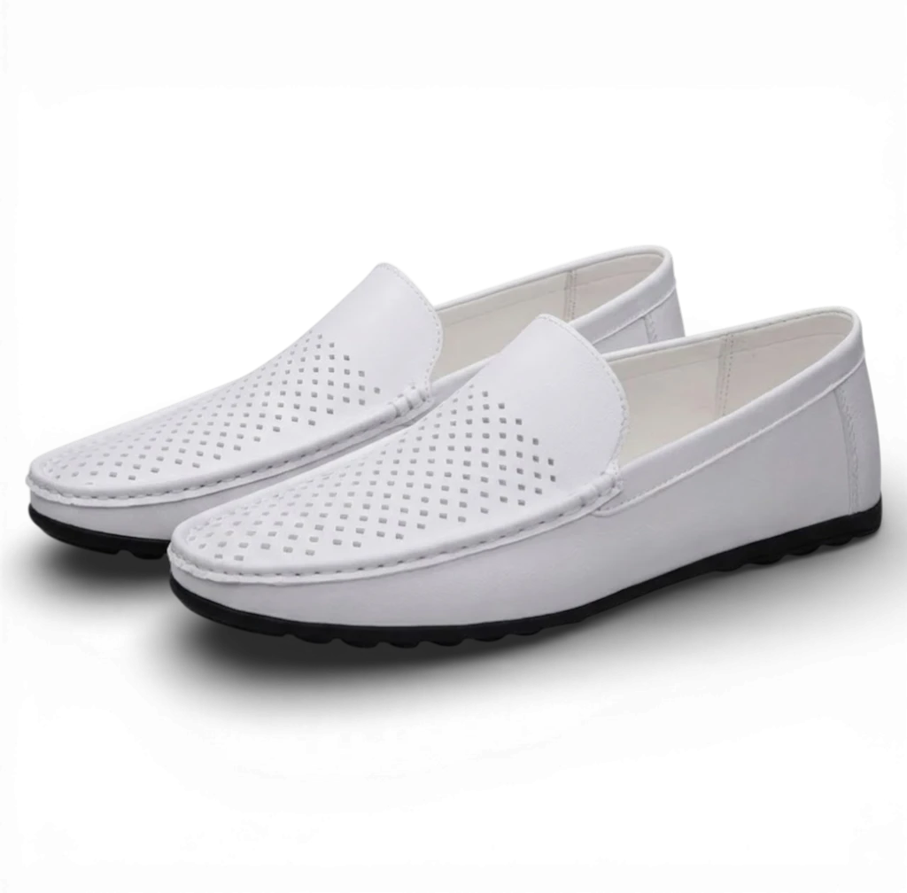 Mocassins Homme Cuir Aéré Été