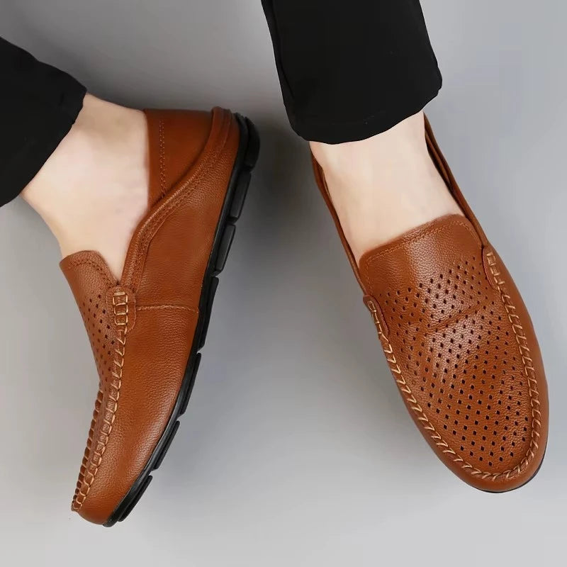 Mocassins Homme Cuir Slip-On