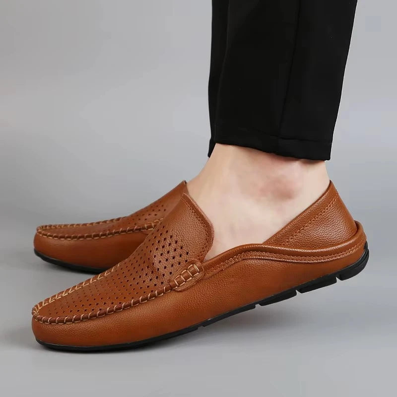 Mocassins Homme Cuir Slip-On