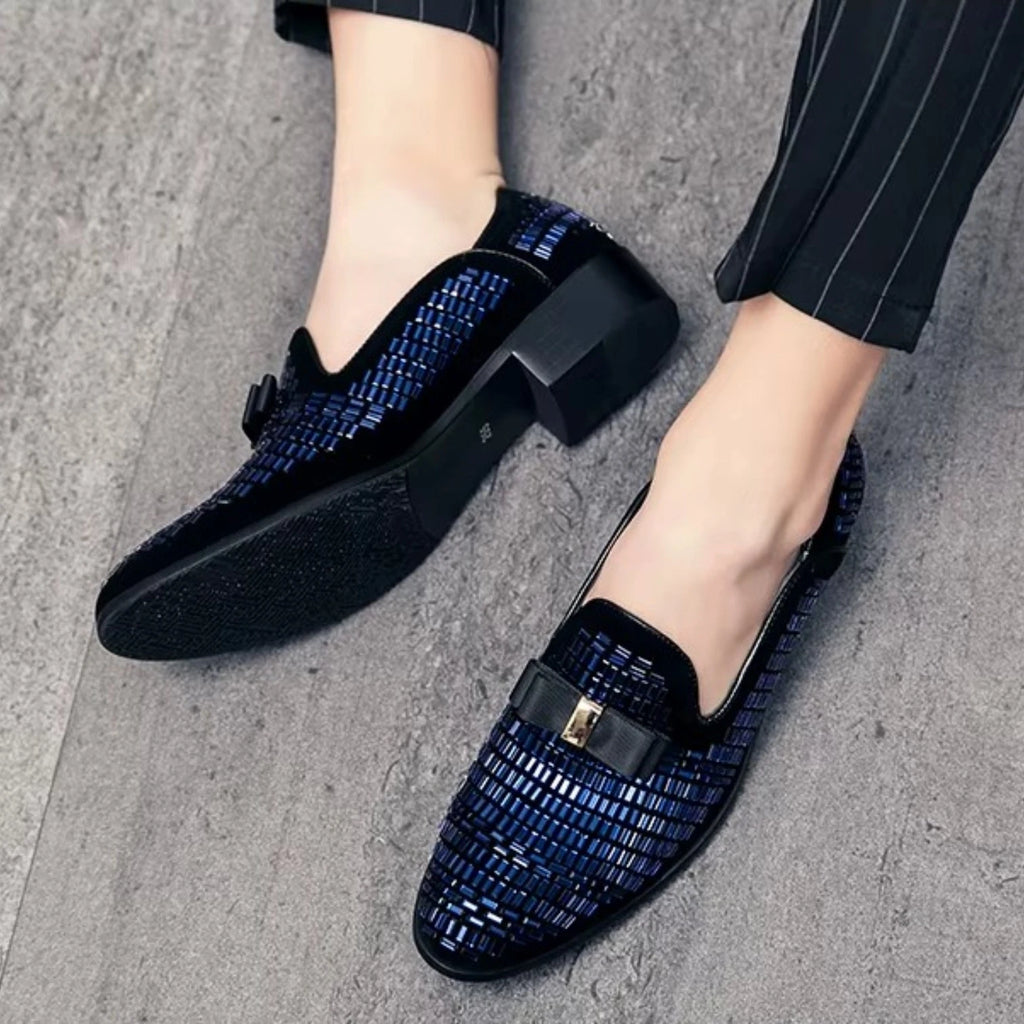 Mocassins Homme Strass Soirée Élégante