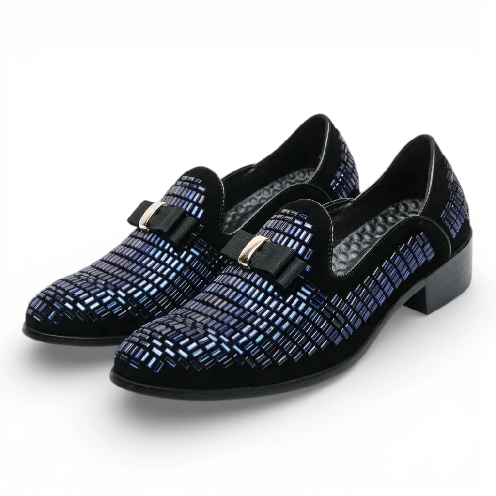 Mocassins Homme Strass Soirée Élégante