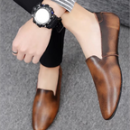 Mocassins Homme Cuir Slip-On Casual