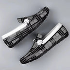Mocassins Carreaux Cuir Respirant Été