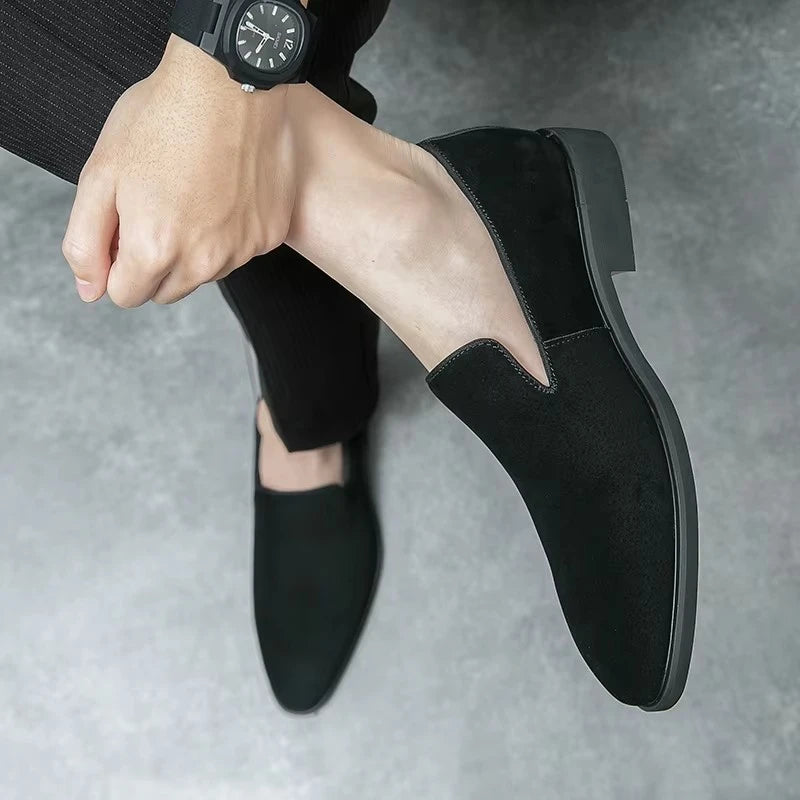 Mocassins Homme Daim Italien Élégant
