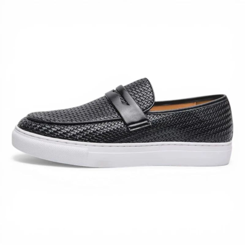 Mocassins Homme Cuir Tressé