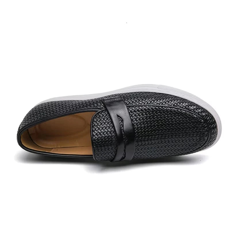 Mocassins Homme Cuir Tressé