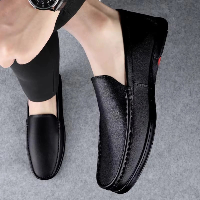 Mocassins Homme Cuir Italien Noir