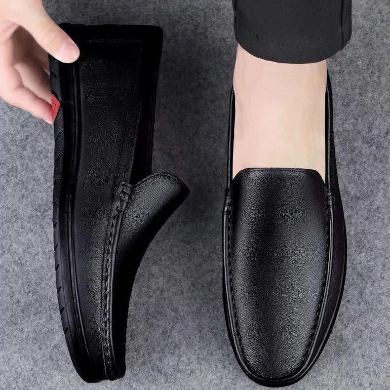 Mocassins Homme Cuir Italien Noir