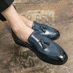 Mocassins Homme Bleu Style Américain