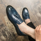 Mocassins Homme Bleu Style Américain