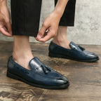 Mocassins Homme Bleu Style Américain