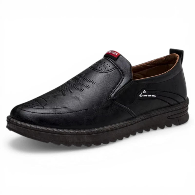 Mocassins Homme Cuir Couture Contrastée