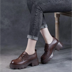 Mocassins Femme Talon Épais