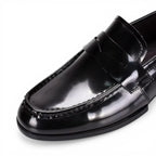 Mocassins Homme Cuir Verni Italien