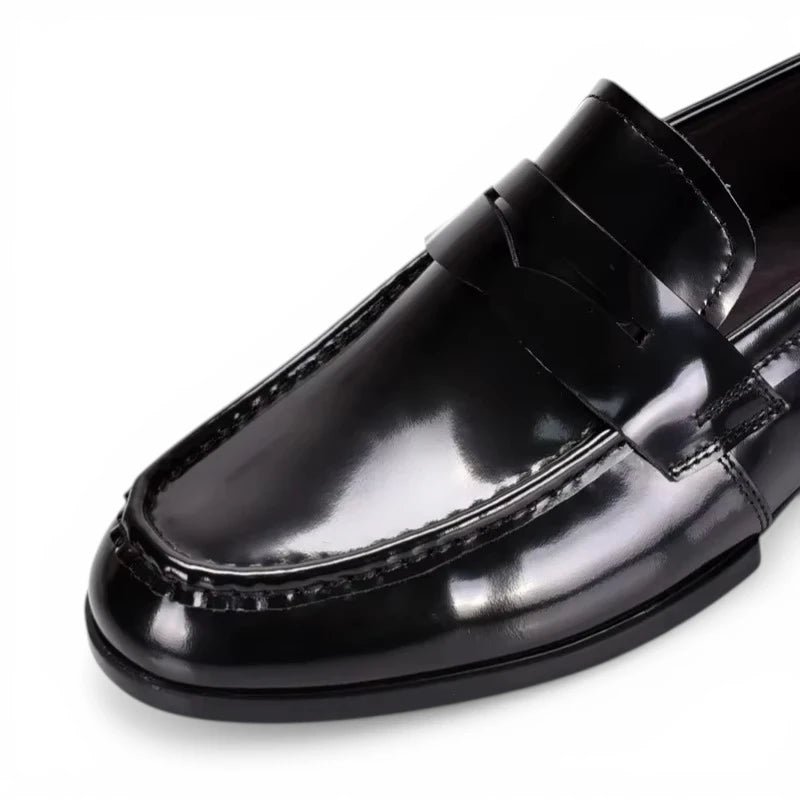 Mocassins Homme Cuir Verni Italien