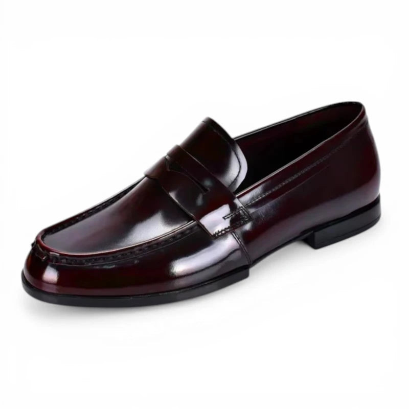 Mocassins Homme Cuir Verni Italien