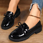 Ballerines Femme Cuir Style Français Classique