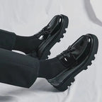 Mocassins Homme Cuir Verni Respirant