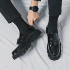 Mocassins Homme Cuir Verni Respirant