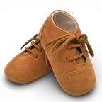 Mocassins Bébé Daim Lacets Franges